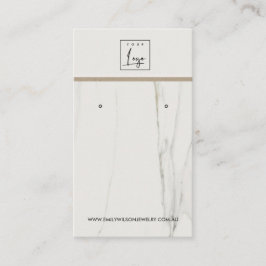 TARJETA DE VISITA CALACATTA MARBLE TEXTURA STUD EARRING PANPLAY