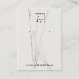 TARJETA DE VISITA CALACATTA MARBLE TEXTURA STUD EARRING PANPLAY