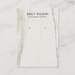 TARJETA DE VISITA CALACATTA MARBLE TEXTURA STUD EARRING PANPLAY