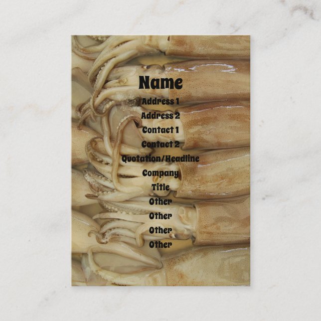 Tarjeta De Visita Calamari (Anverso)