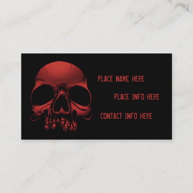 Tarjeta De Visita Calavera (Anverso)