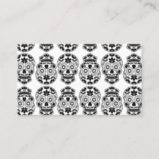 Tarjeta De Visita Calavera caña de azúcar candy_floral calavera mexi