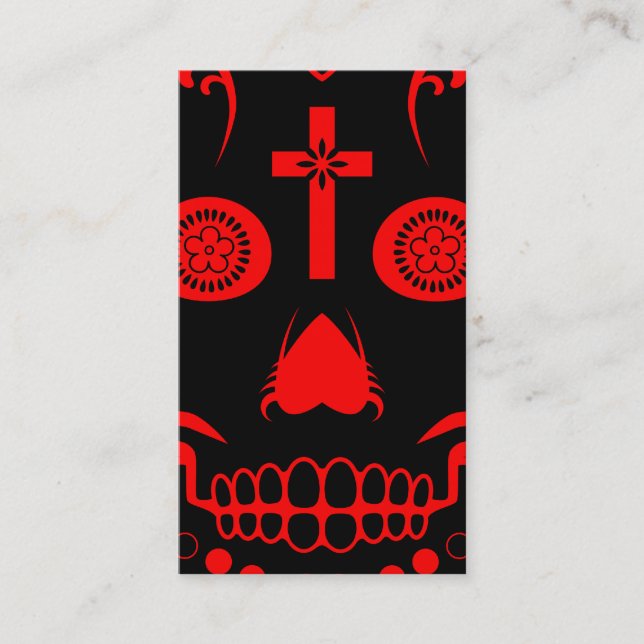 Tarjeta De Visita calavera de azúcar: 2 (Anverso)