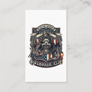 Tarjeta De Visita Calavera Patriota Fuera de la Ley Sheriff Patriota
