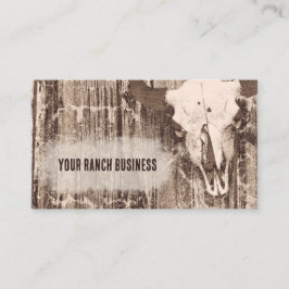 Tarjeta De Visita Calavera ruidosa de toro marrón occidental