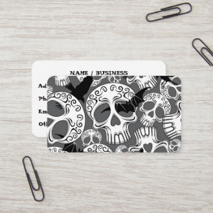 Tarjeta De Visita Calaveras decorativas de Halloween