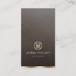 Tarjeta De Visita Calculadora de oro de contabilidad cepillada las f