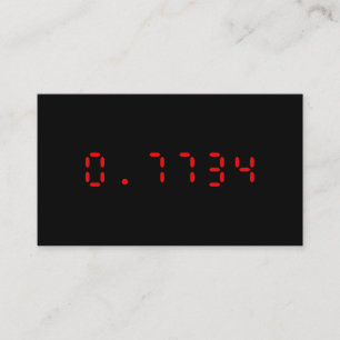 Tarjeta De Visita Calculadora LED Hola   0.7734