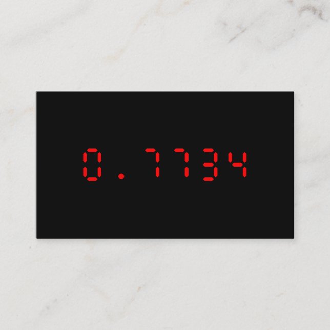 Tarjeta De Visita Calculadora LED Hola | 0.7734 (Anverso)