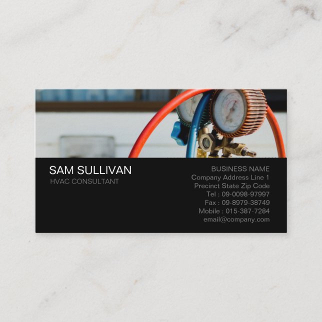 Tarjeta De Visita Calefacción Ventilación Aire Acondicionado HVAC (Anverso)