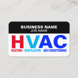Tarjeta De Visita Calefacción y aire acondicionado HVAC de refrigera