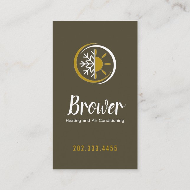 Tarjeta De Visita Calefacción y aire acondicionado, refrigeración, r (Anverso)