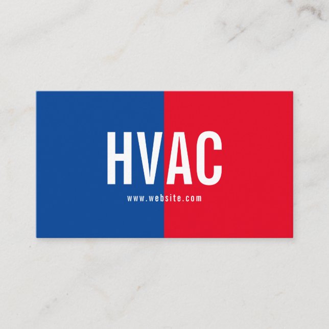 Tarjeta De Visita Calefacción y refrigeración , Aire acondicionado H (Anverso)