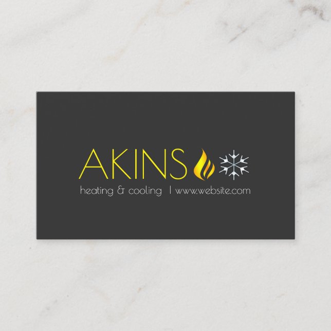 Tarjeta De Visita Calefacción y refrigeración , Aire acondicionado H (Anverso)