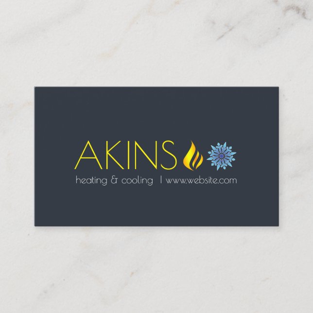 Tarjeta De Visita Calefacción y refrigeración , Aire acondicionado H (Anverso)