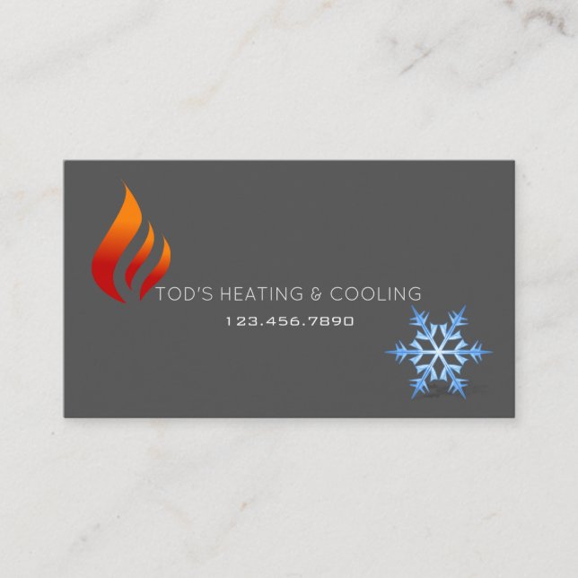 Tarjeta De Visita Calefacción y refrigeración , Aire acondicionado H (Anverso)