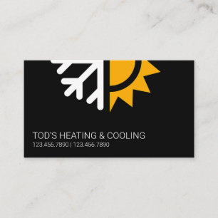 Tarjeta De Visita Calefacción y refrigeración de HVAC, aire acondi