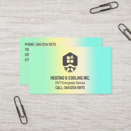 Tarjeta De Visita Calefacción Y Refrigeración De HVAC QR