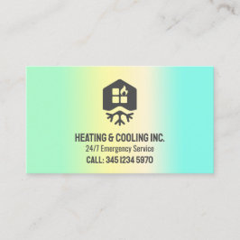 Tarjeta De Visita Calefacción Y Refrigeración De HVAC QR