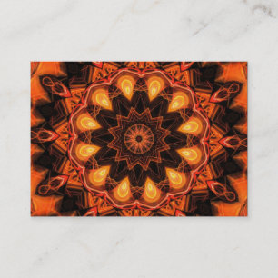 Tarjeta De Visita Caleidoscopio anaranjado 07