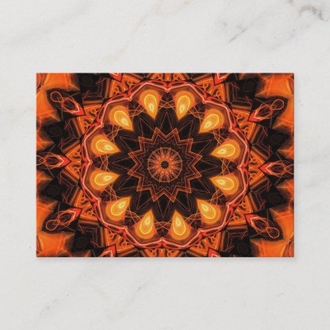 Tarjeta De Visita Caleidoscopio anaranjado 07 (Anverso)