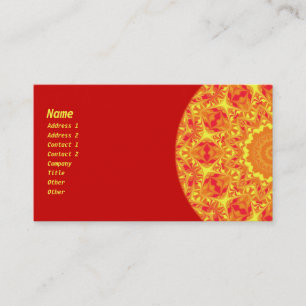 Tarjeta De Visita Caleidoscopio de la flor del fuego