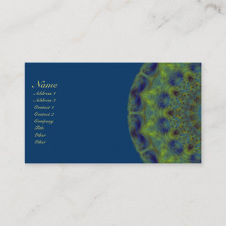 Tarjeta De Visita Caleidoscopio del fractal de la serenidad