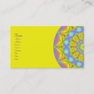 Tarjeta De Visita Caleidoscopio del fractal de las joyas
