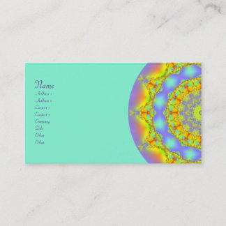 Tarjeta De Visita Caleidoscopio del fractal de las joyas