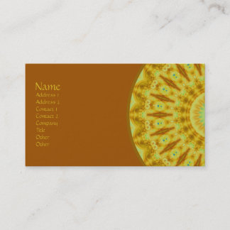 Tarjeta De Visita Caleidoscopio del fractal del resplandor solar