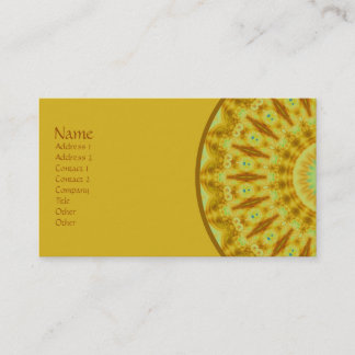 Tarjeta De Visita Caleidoscopio del fractal del resplandor solar