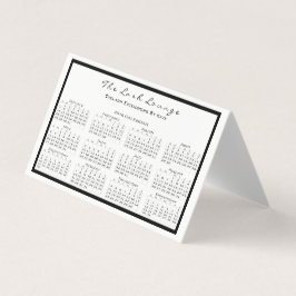 Tarjeta De Visita Calendario 2018 Beauty Studio Hairdresser Lashes E