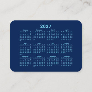 Tarjeta De Visita Calendario 2027