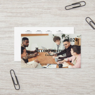 Tarjeta De Visita Calendario de bolsillo de negocios 2024