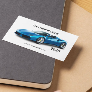 Tarjeta De Visita Calendario de bolsillo del Blue Sport Car 2025