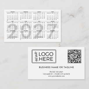 Tarjeta De Visita Calendario de tamaño de billetera 2027