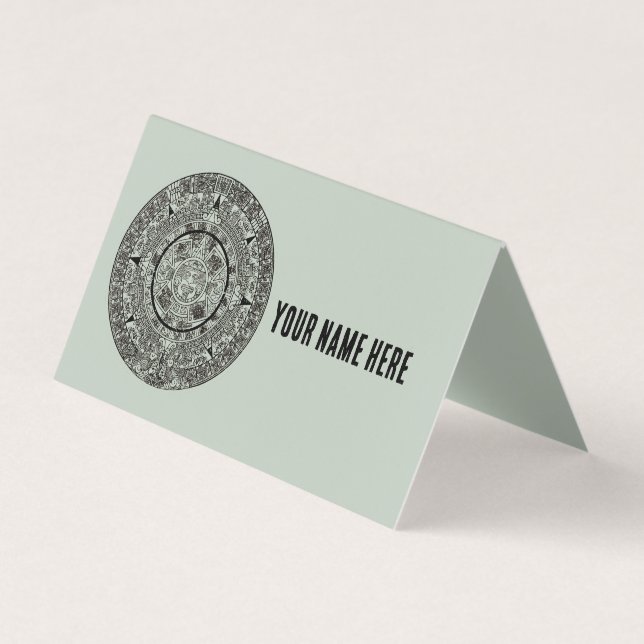 Tarjeta De Visita Calendario maya 1 azteca mexicano de soles aztecos (Anverso)
