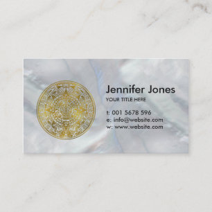 Tarjeta De Visita Calendario maya del inca azteca del oro