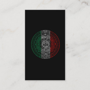 Tarjeta De Visita Calendario mexicano azteca arte de bandera mexican