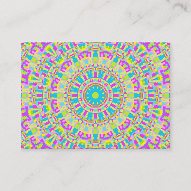 Tarjeta De Visita Calidoscopio Colorido 06 (Anverso)