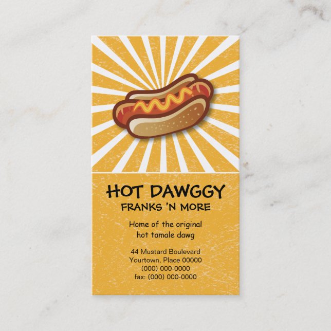Tarjeta de visita caliente de Dawg (Anverso)
