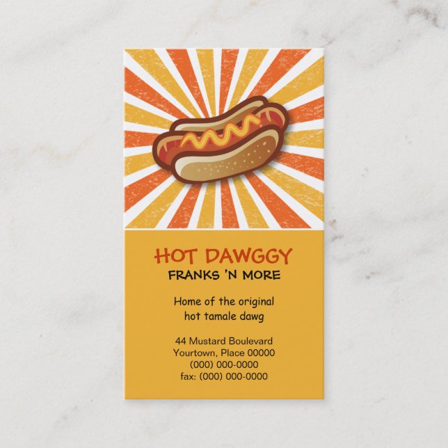 Tarjeta de visita caliente de Dawg (Anverso)