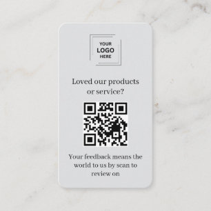 Tarjeta De Visita Calificación del cliente con código QR estilo empr