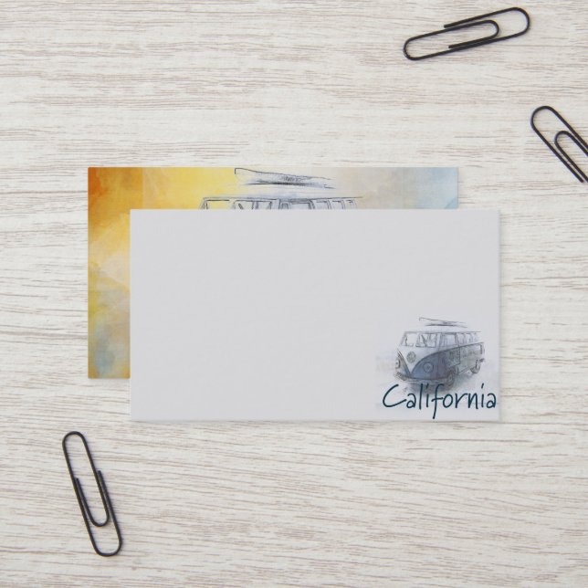 Tarjeta De Visita California (Anverso/Reverso In Situ)