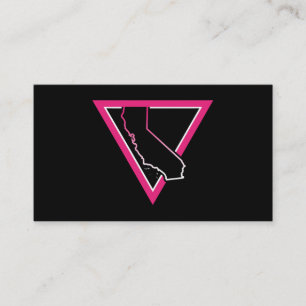 Tarjeta De Visita california triangular rosa