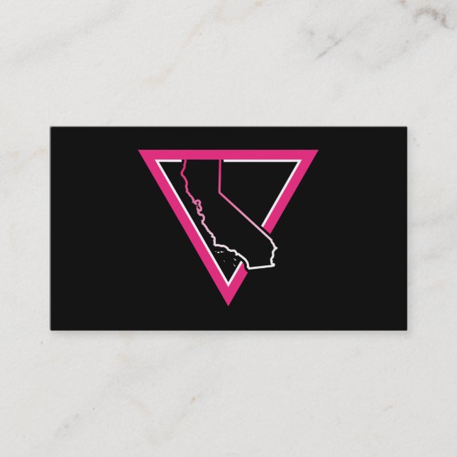 Tarjeta De Visita california triangular rosa (Anverso)