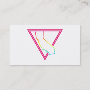 Tarjeta De Visita california triangular rosa