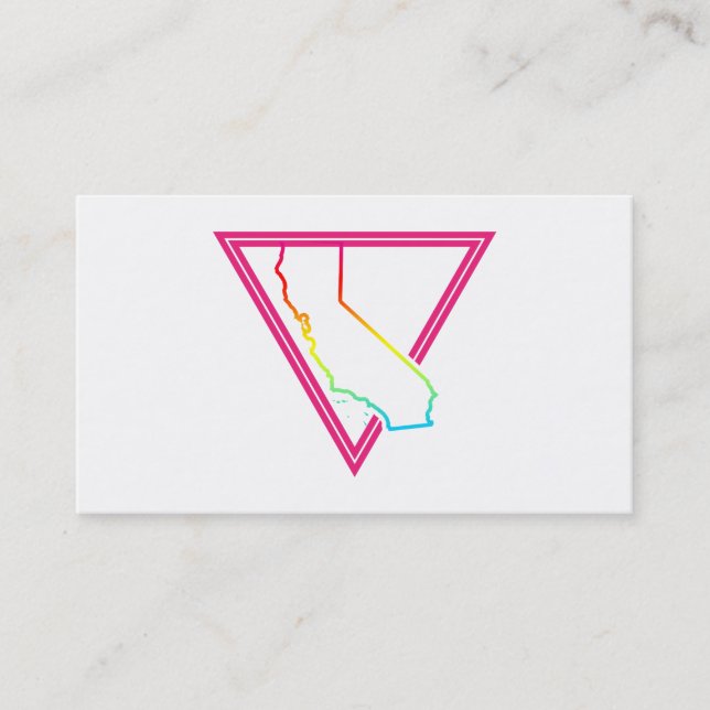 Tarjeta De Visita california triangular rosa (Anverso)
