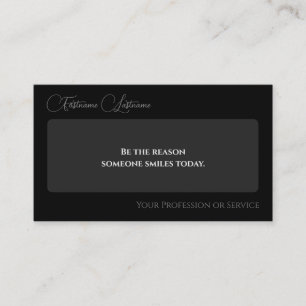 Tarjeta De Visita Caligrafía de citas motivadoras elegantes con códi