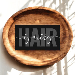 Tarjeta De Visita Caligrafía de escritura a mano minimalista Hair St